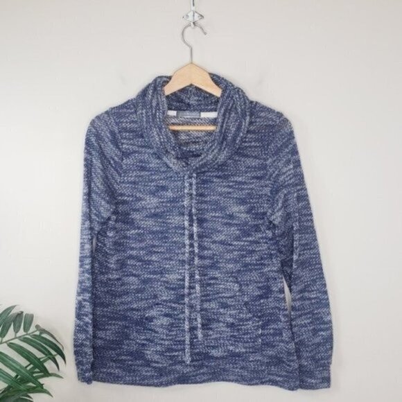 Loveappella | Navy Marled Cowl Neck Sweater - Picture 1 of 5